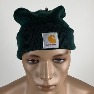 CARHARTT LOGO PATCH BEANIE OS GREEN NWT